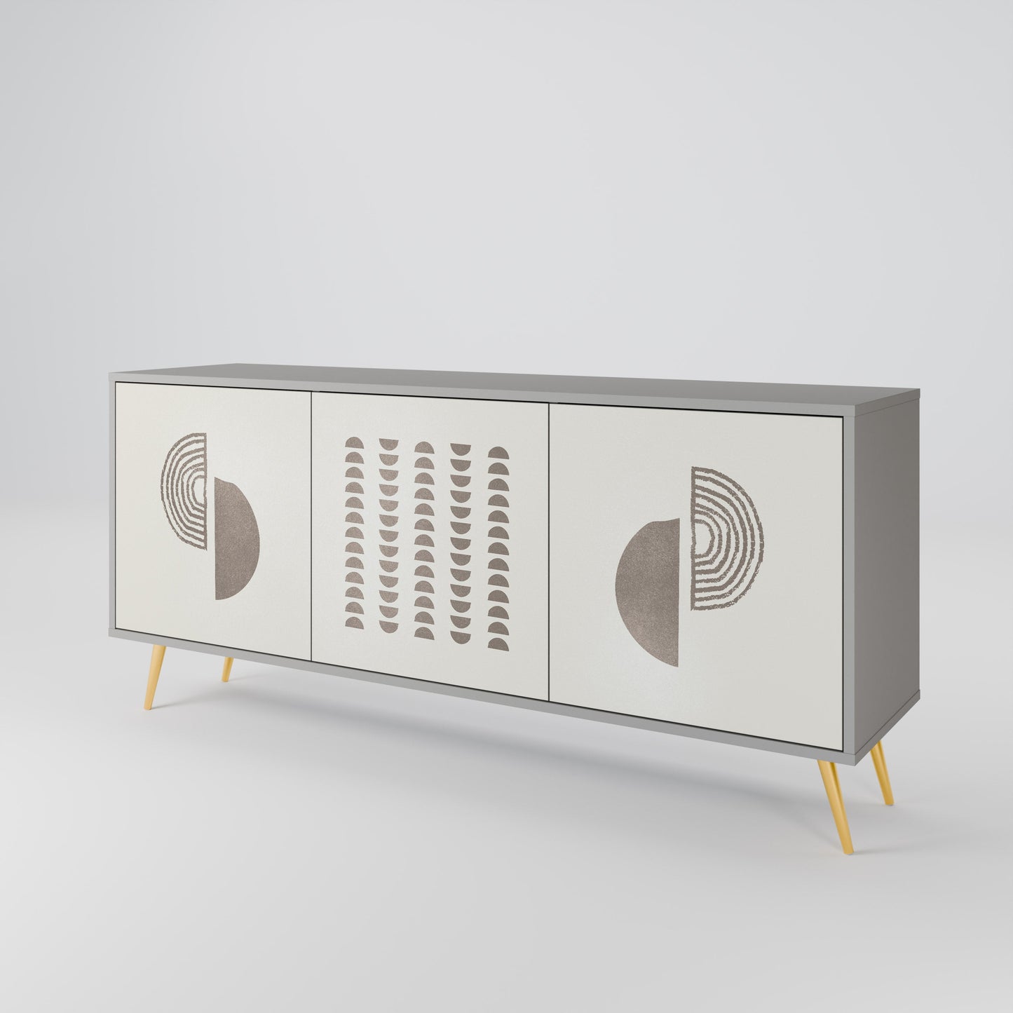 HARMONY ESSENCE 3-Door Sideboard in Grey Finish