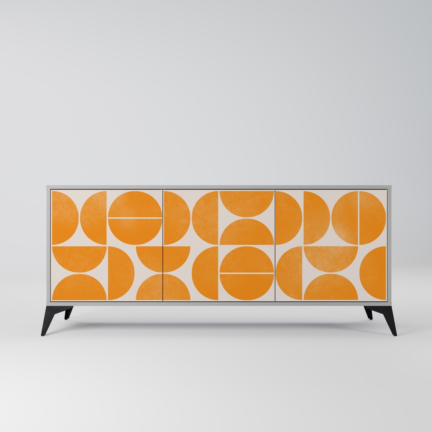 Credenza a 3 ante RECURRING DREAMS in finitura grigia