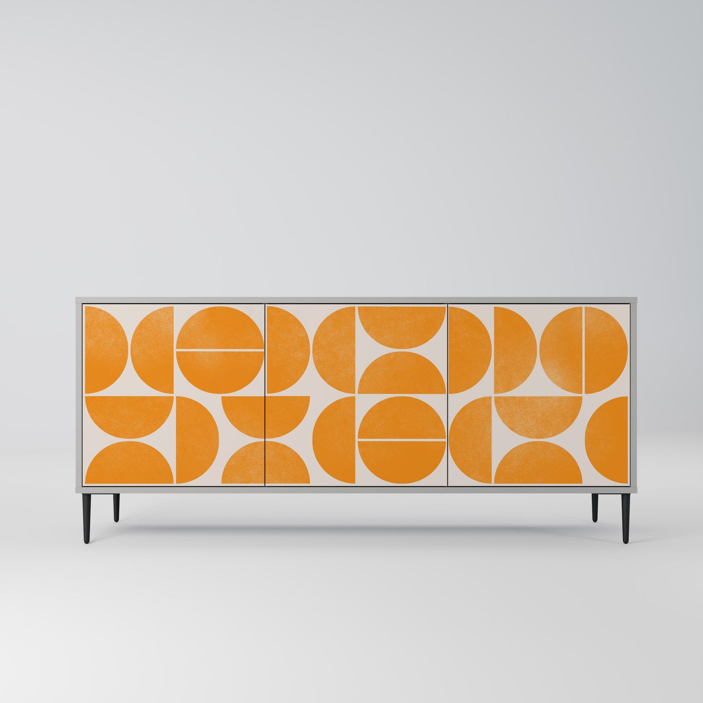 Credenza a 3 ante RECURRING DREAMS in finitura grigia