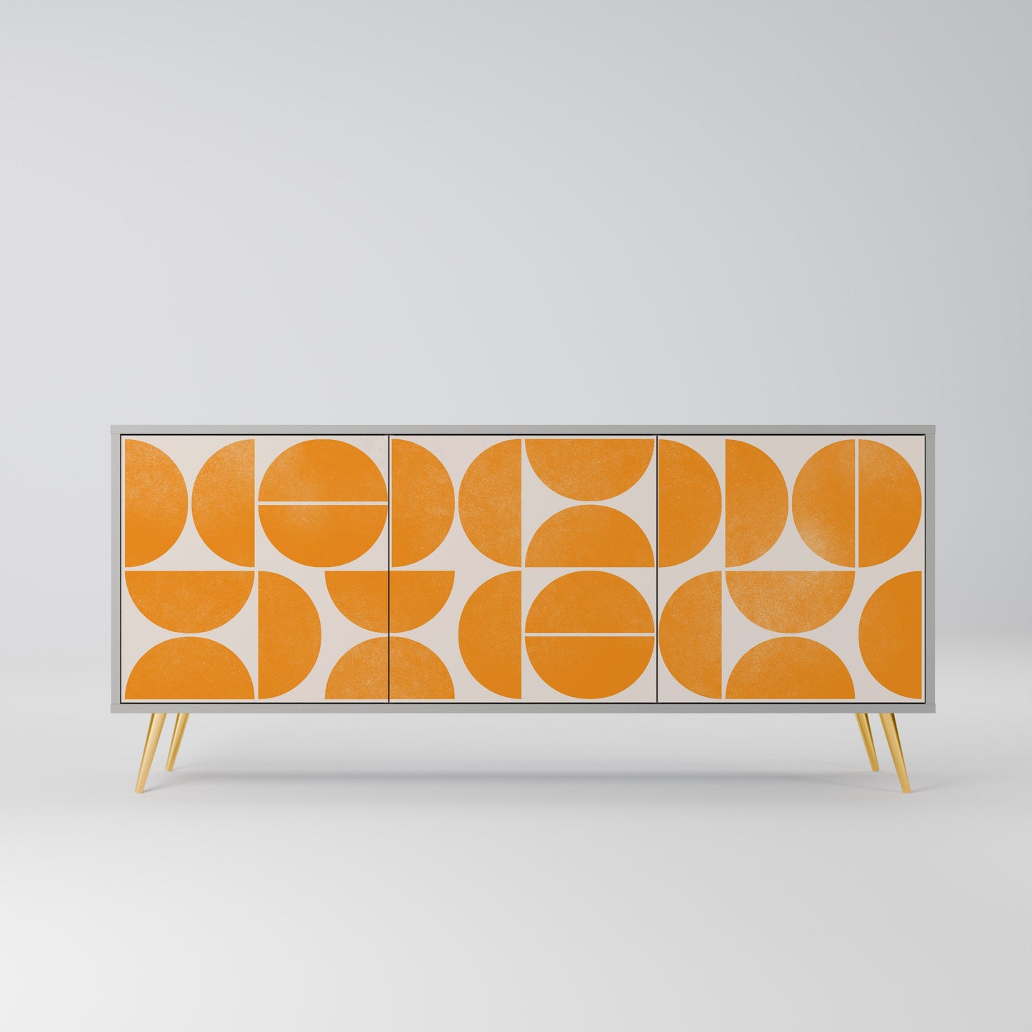 Credenza a 3 ante RECURRING DREAMS in finitura grigia