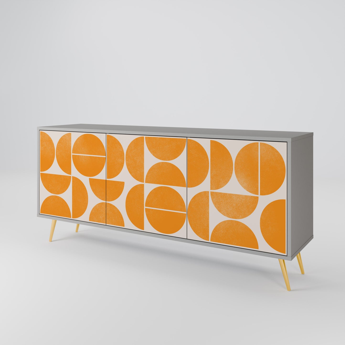 Credenza a 3 ante RECURRING DREAMS in finitura grigia
