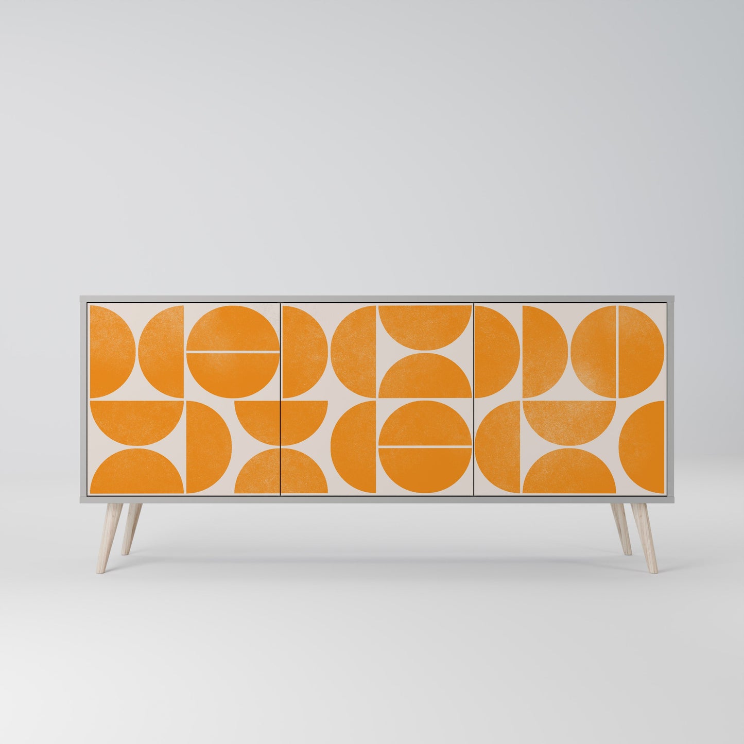 Credenza a 3 ante RECURRING DREAMS in finitura grigia