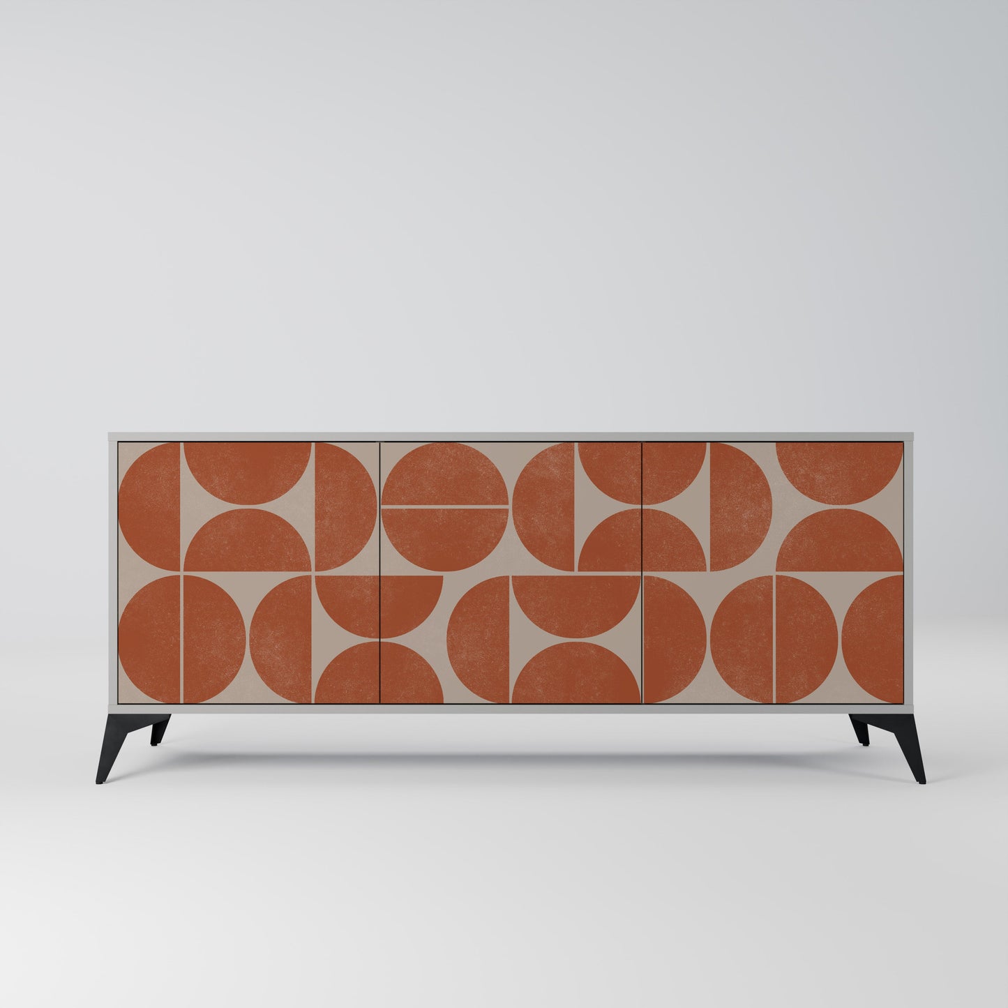 Credenza REPETITION COMPULSION a 3 ante in finitura grigia