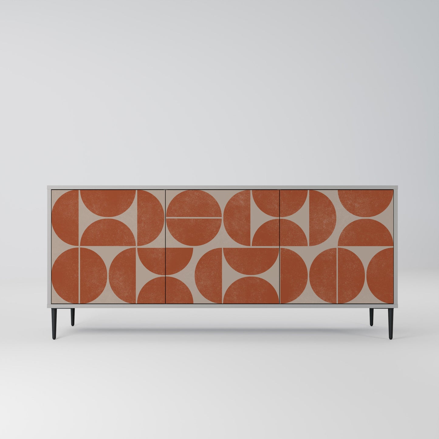 Credenza REPETITION COMPULSION a 3 ante in finitura grigia