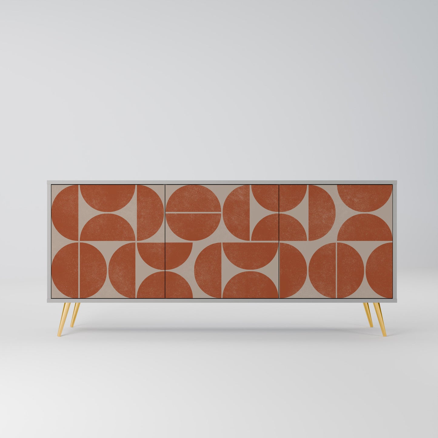 Credenza REPETITION COMPULSION a 3 ante in finitura grigia