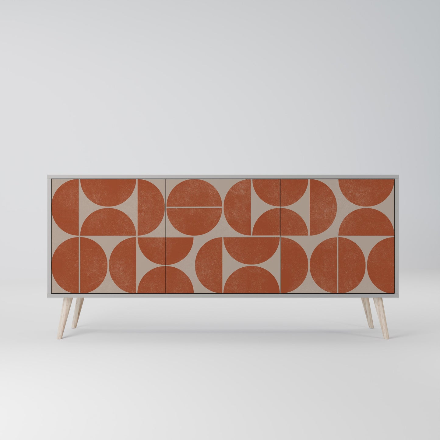 Credenza REPETITION COMPULSION a 3 ante in finitura grigia