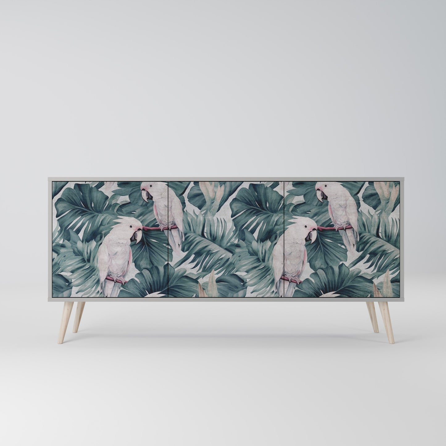 POPINJAY LOOK 3-Door Sideboard in Grey Finish