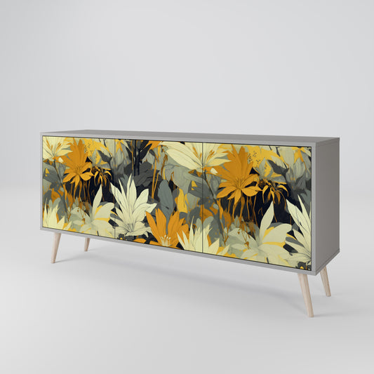 Credenza a 3 ante SUNKISSED LILY in finitura grigia