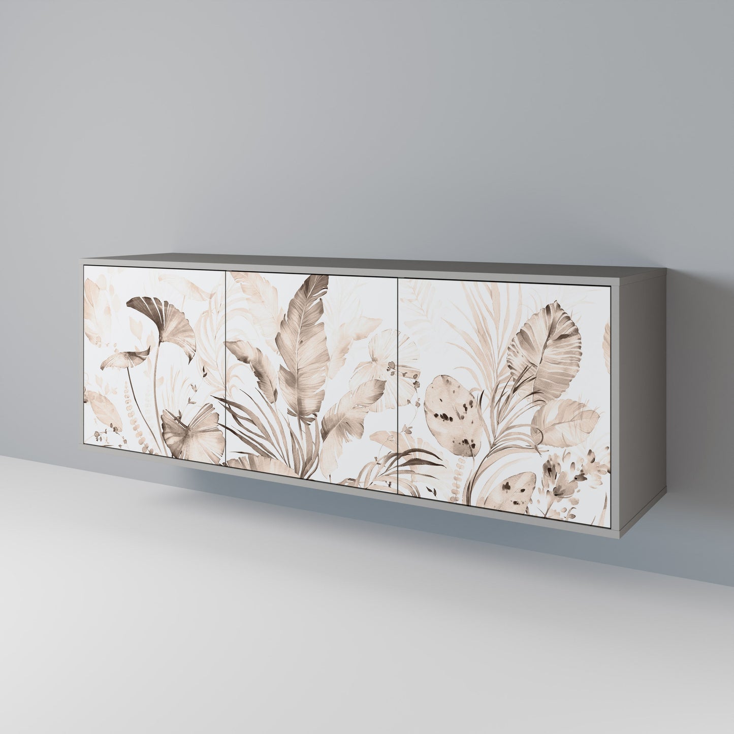 WILD TENDERNESS 3-Door Sideboard in Grey Finish
