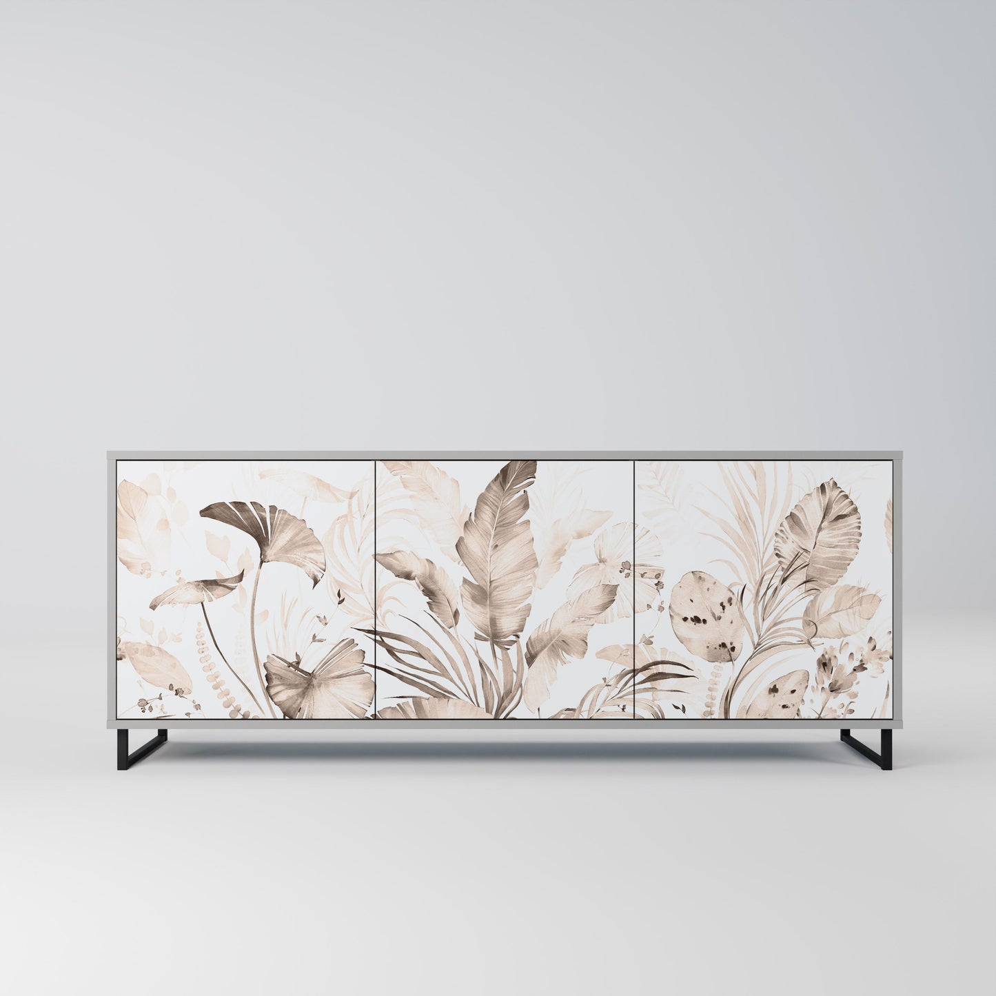 WILD TENDERNESS 3-Door Sideboard in Grey Finish