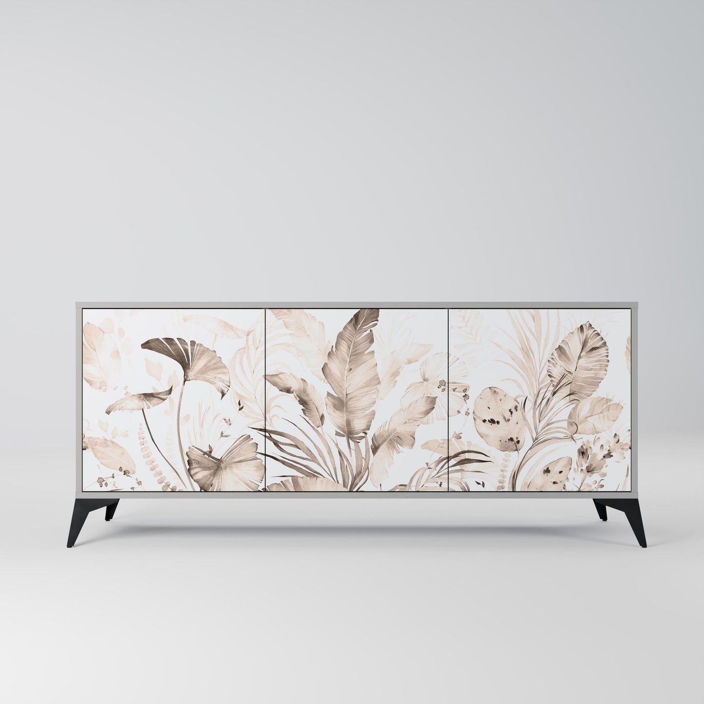 WILD TENDERNESS 3-Door Sideboard in Grey Finish