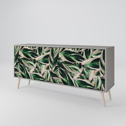 Credenza EERIE STROMANTHE a 3 ante in finitura grigia