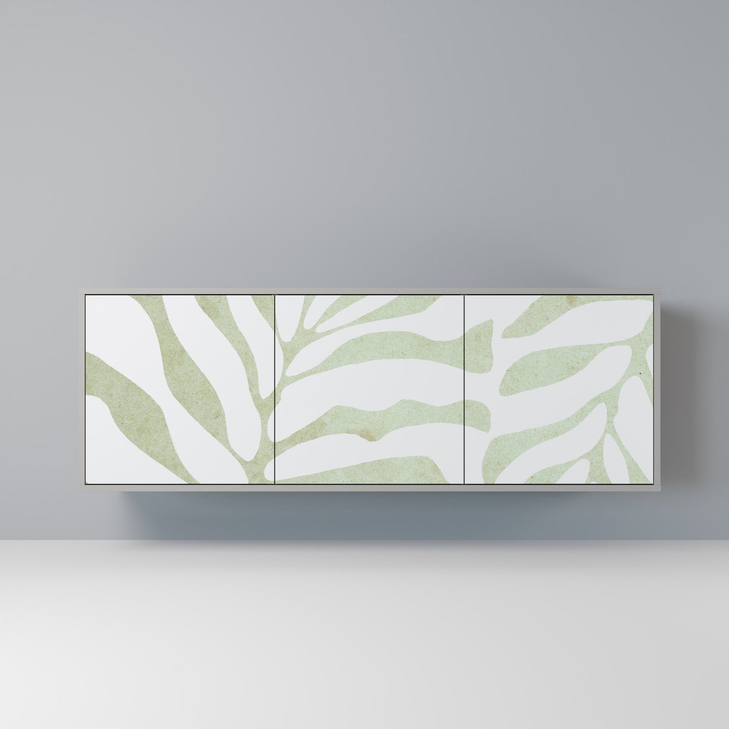 Credenza BOTANICAL SPARK a 3 ante in finitura grigia