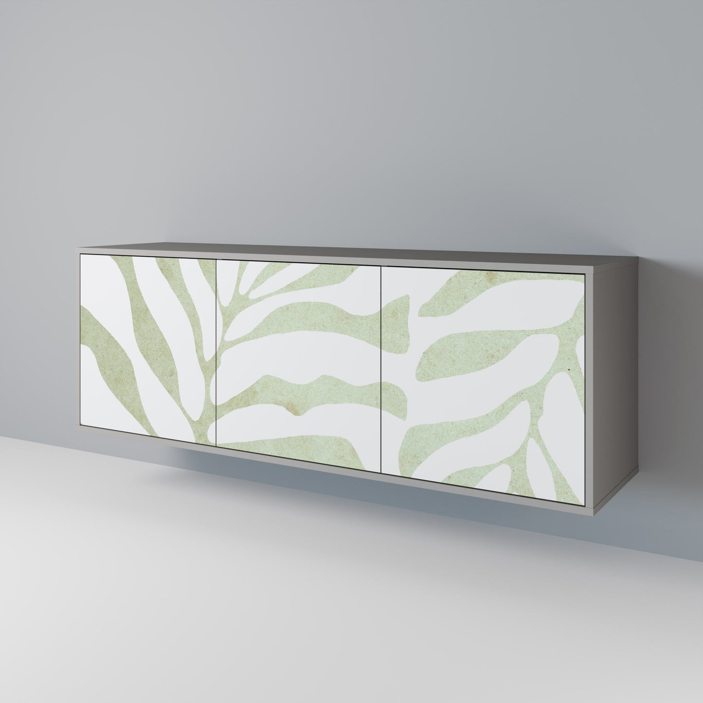 Credenza BOTANICAL SPARK a 3 ante in finitura grigia