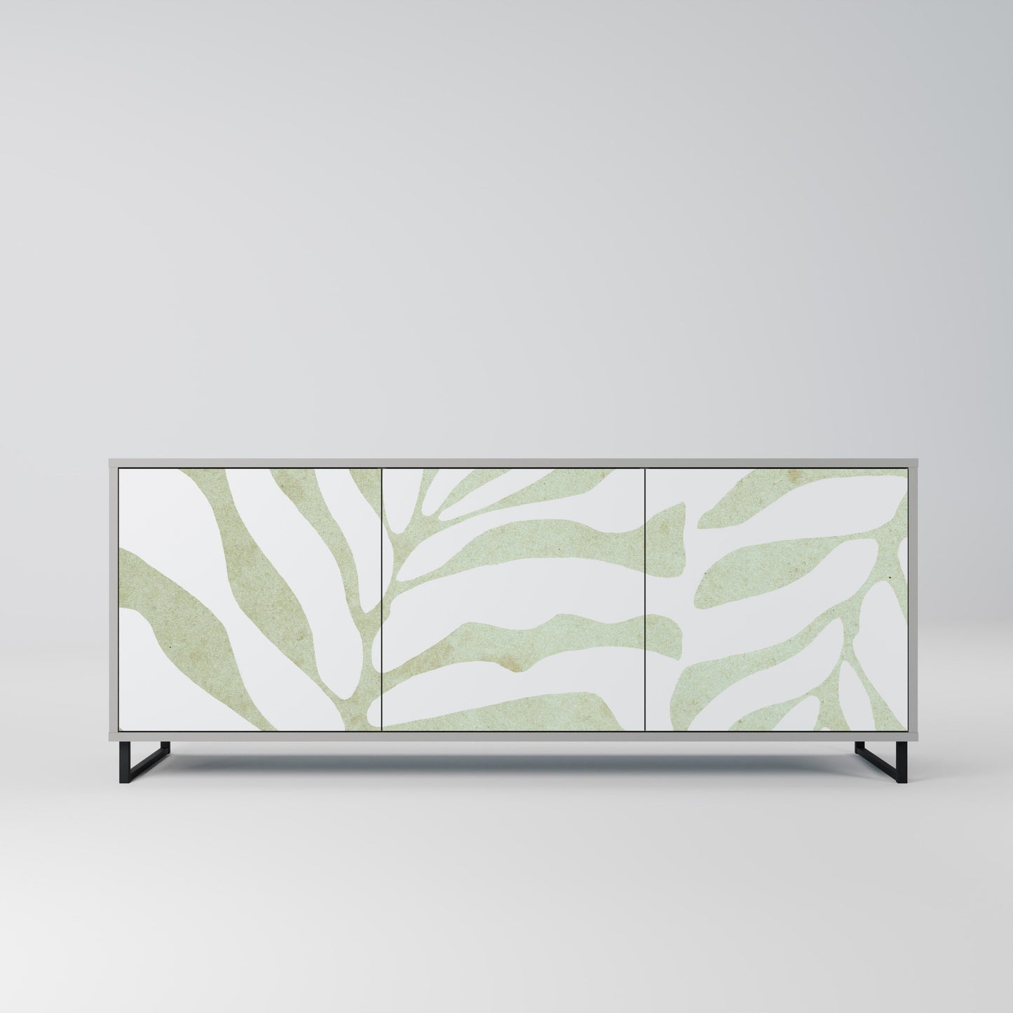 Credenza BOTANICAL SPARK a 3 ante in finitura grigia