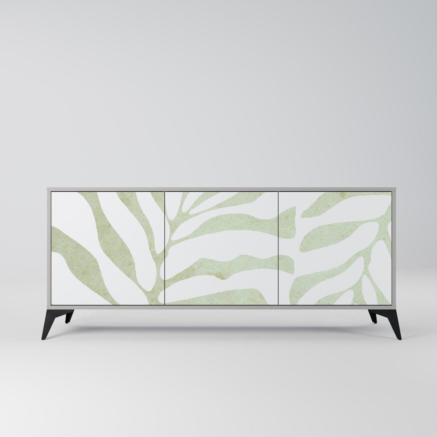Credenza BOTANICAL SPARK a 3 ante in finitura grigia