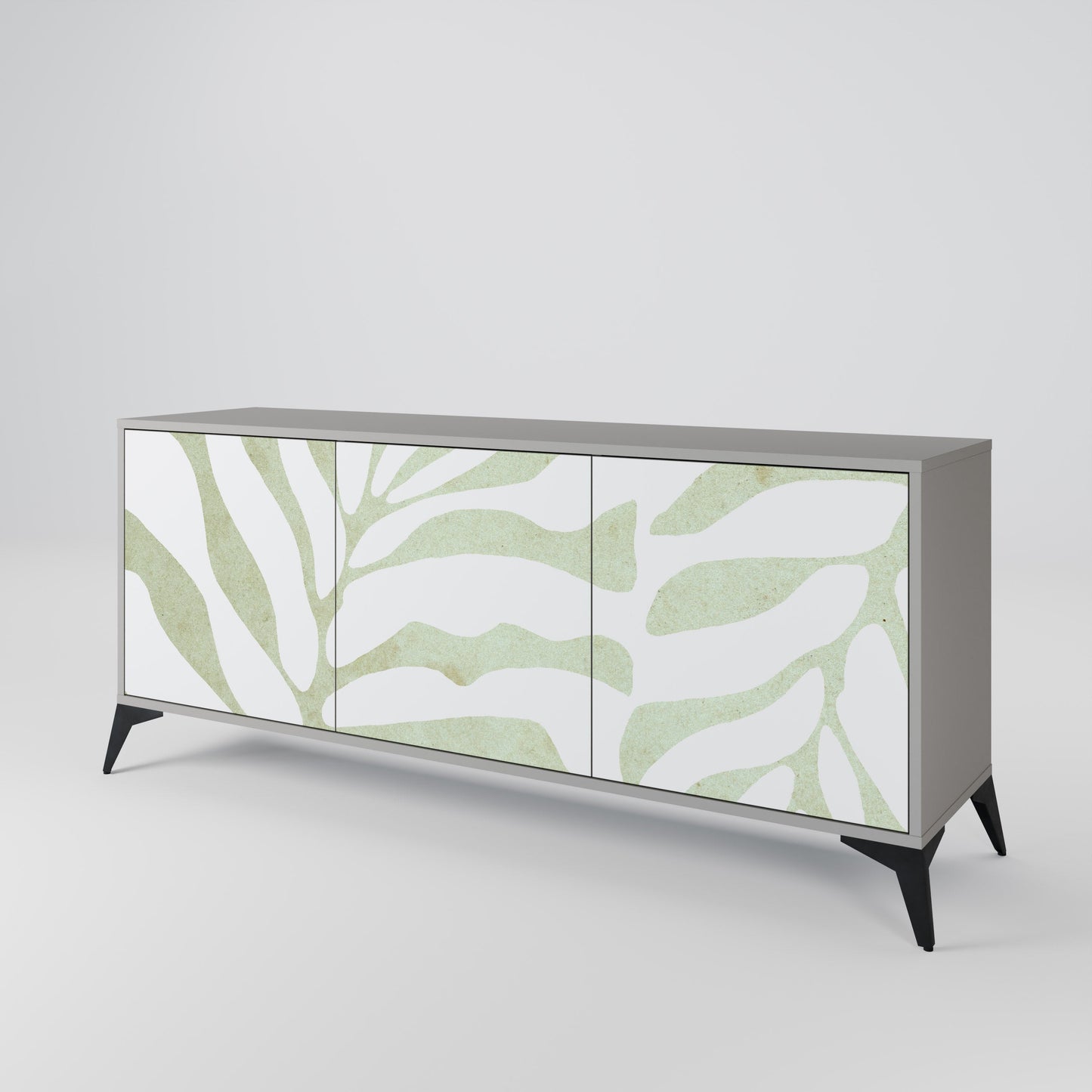 Credenza BOTANICAL SPARK a 3 ante in finitura grigia