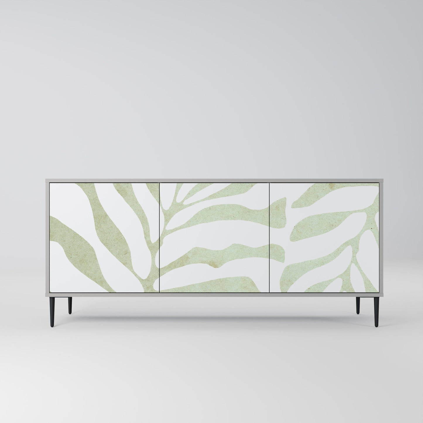 Credenza BOTANICAL SPARK a 3 ante in finitura grigia