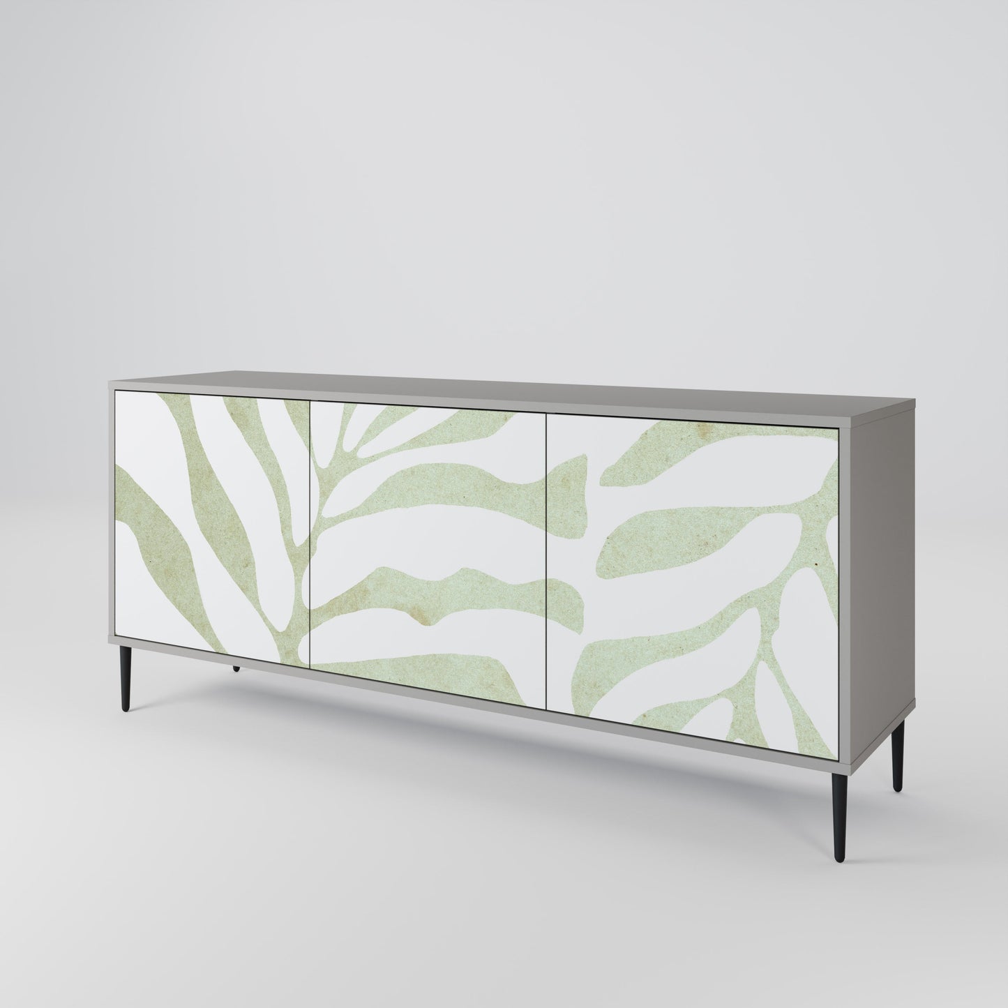 Credenza BOTANICAL SPARK a 3 ante in finitura grigia