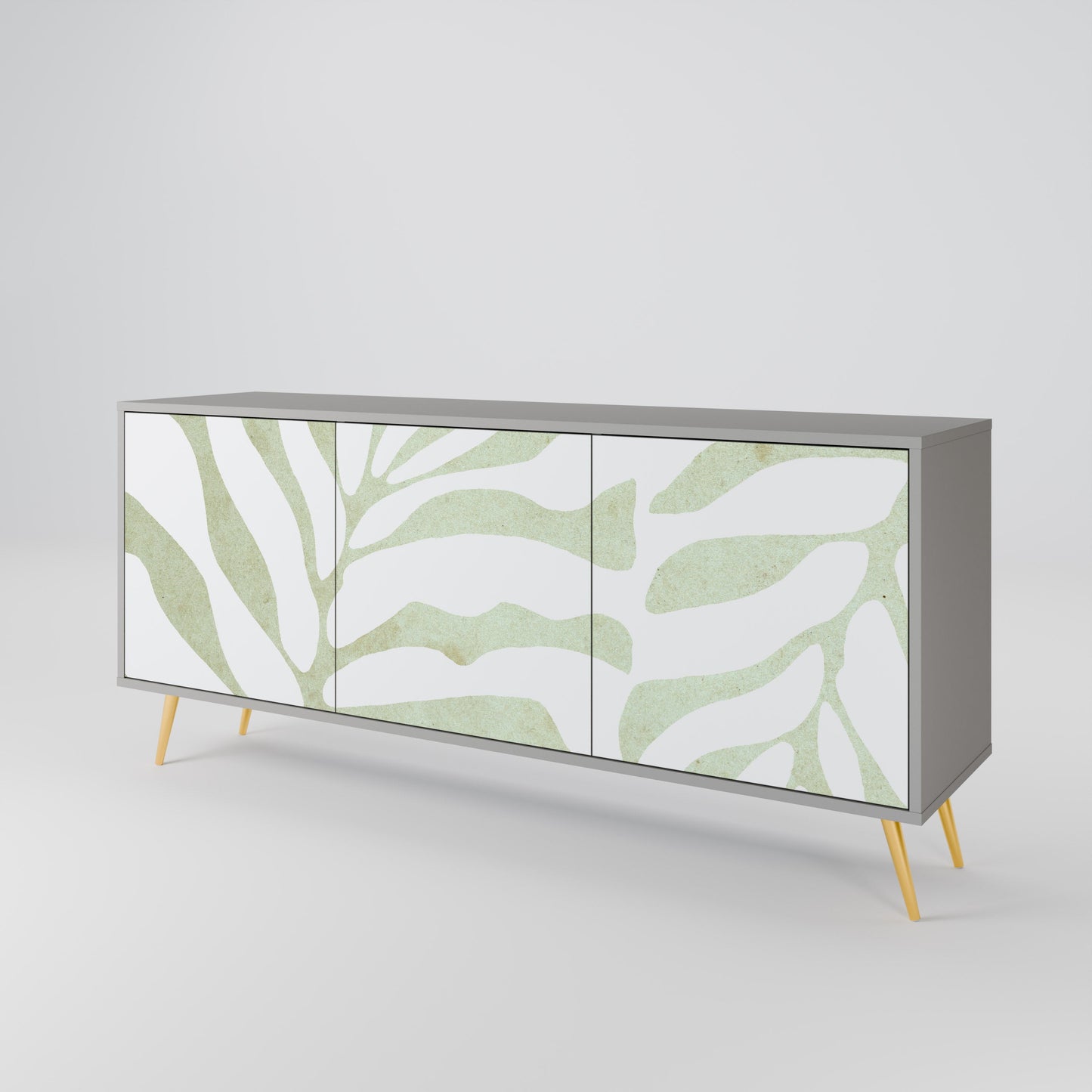 Credenza BOTANICAL SPARK a 3 ante in finitura grigia