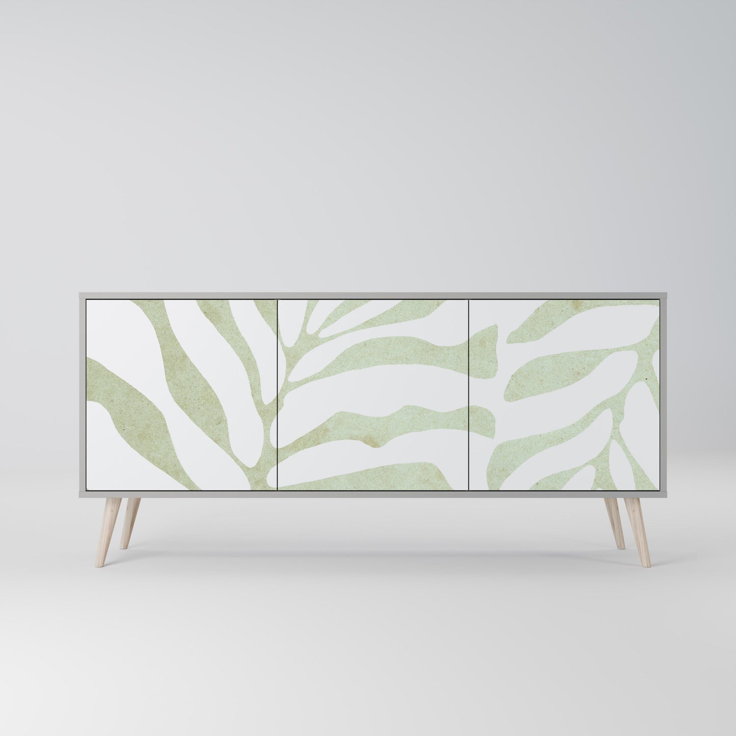 Credenza BOTANICAL SPARK a 3 ante in finitura grigia