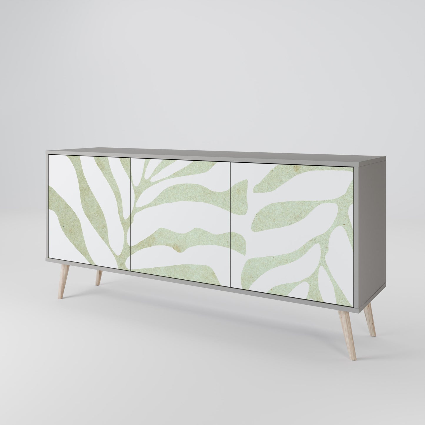 Credenza BOTANICAL SPARK a 3 ante in finitura grigia