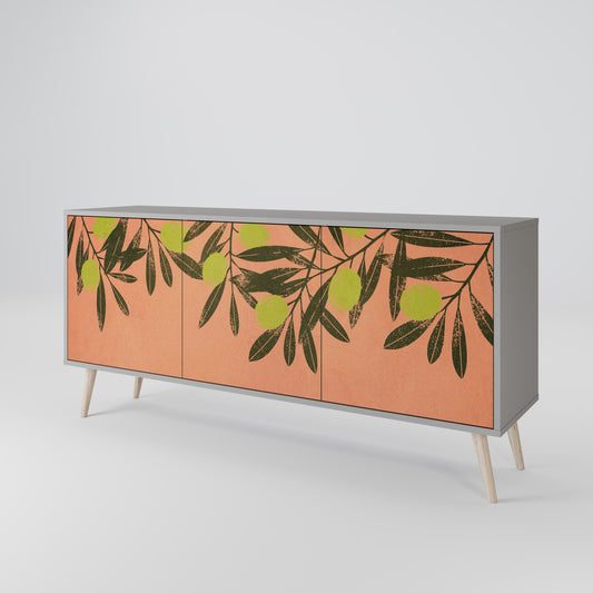Credenza a 3 ante JUICY OLIVES in finitura grigia