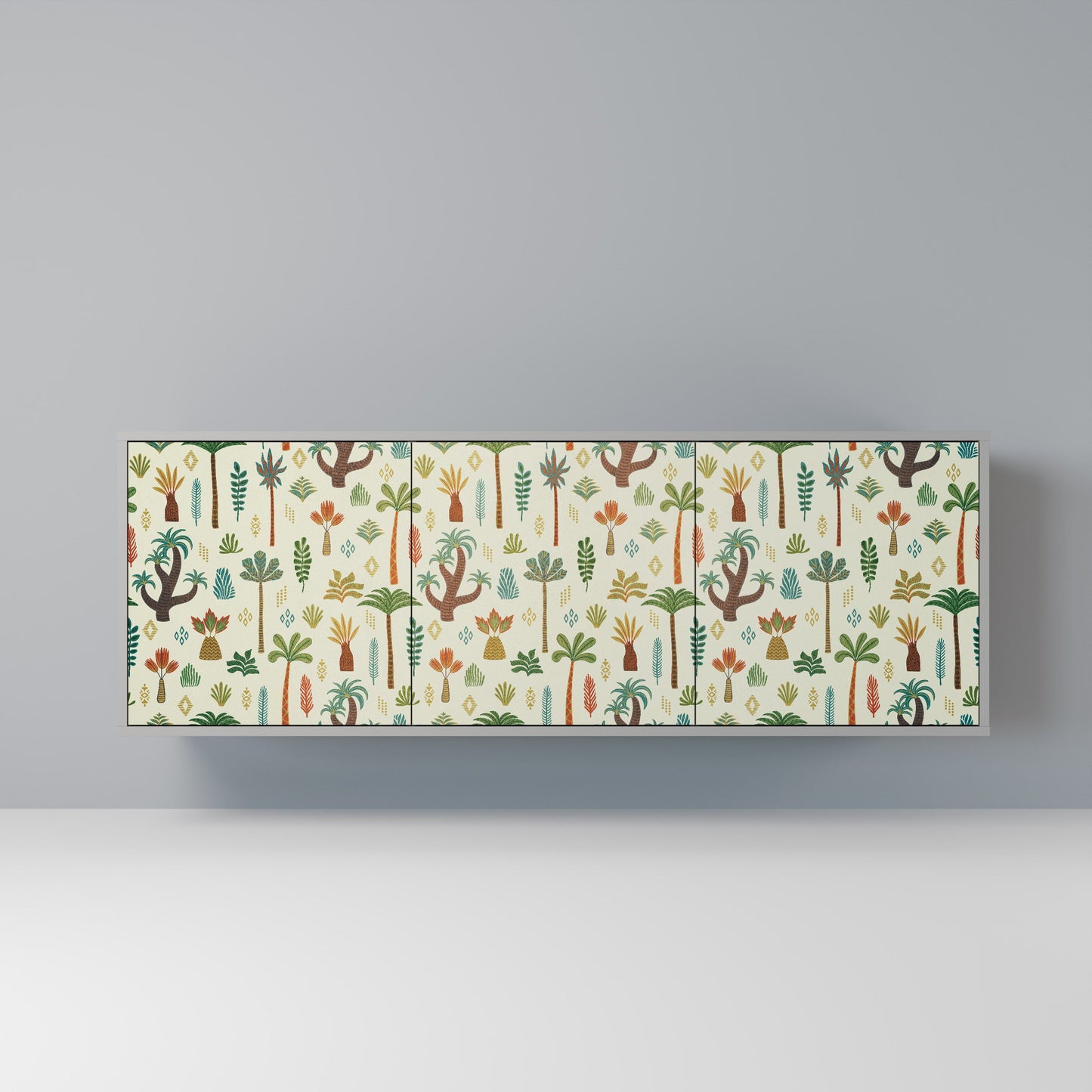 PALM SPRING 3-Door Sideboard in Grey Finish