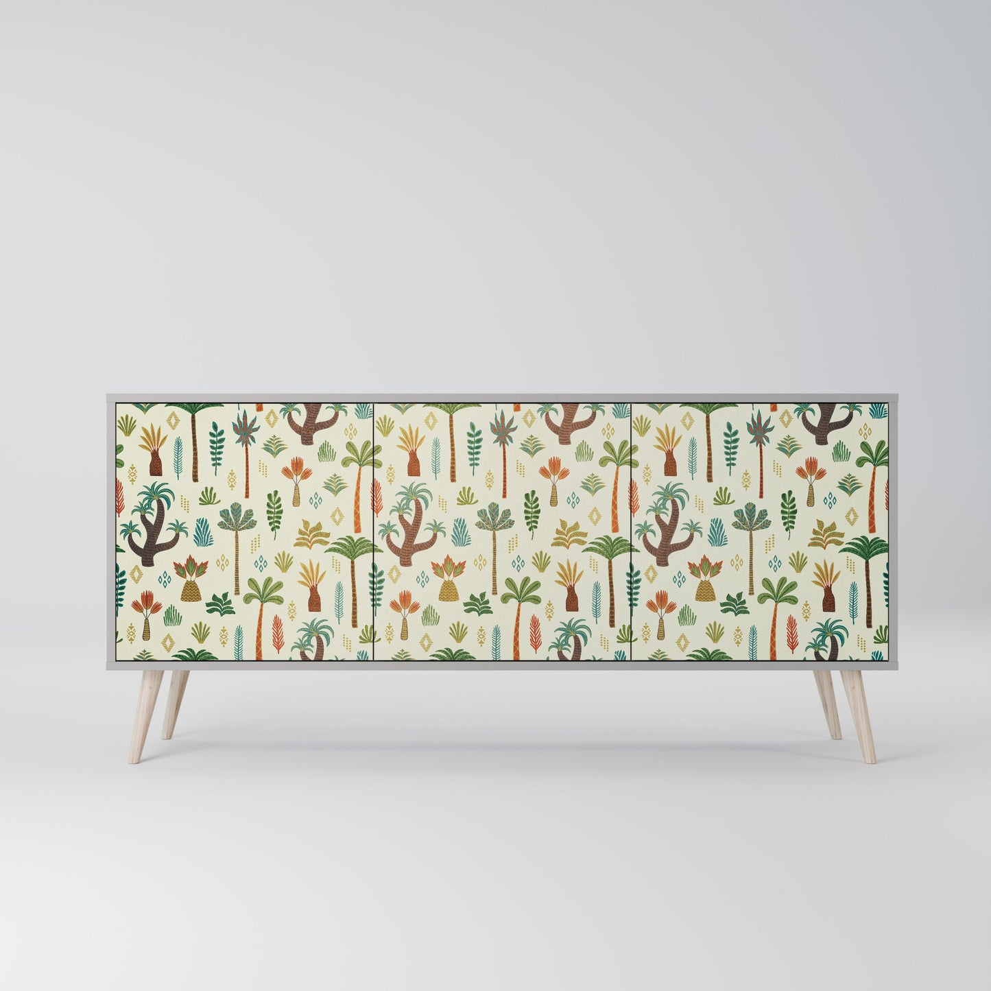 PALM SPRING 3-Door Sideboard in Grey Finish
