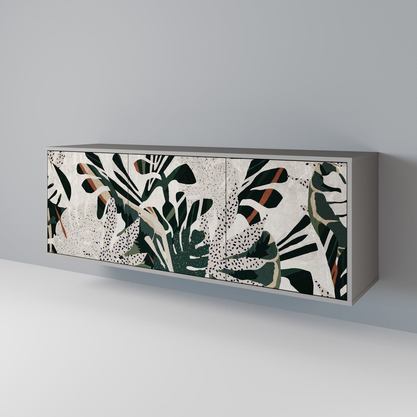 VERDURE FORMATION 3-Door Sideboard in Grey Finish