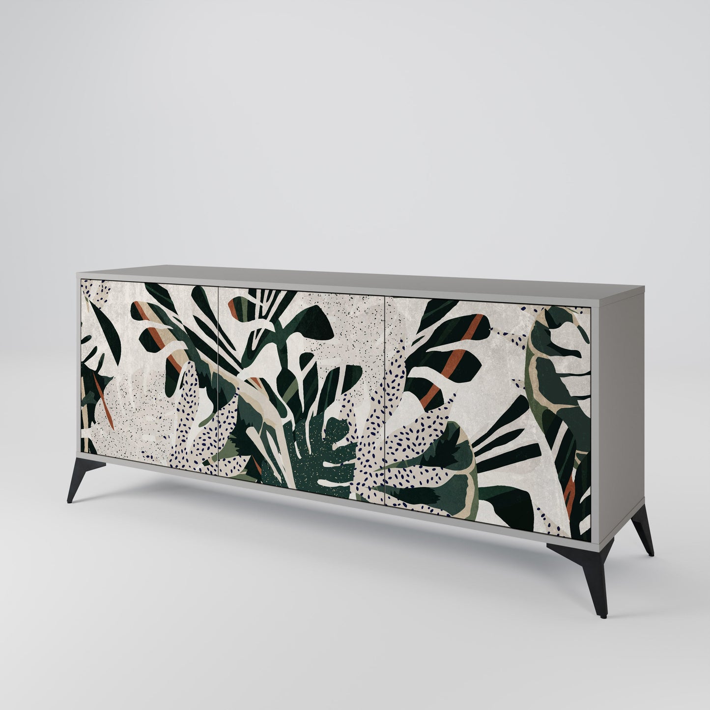 VERDURE FORMATION 3-Door Sideboard in Grey Finish