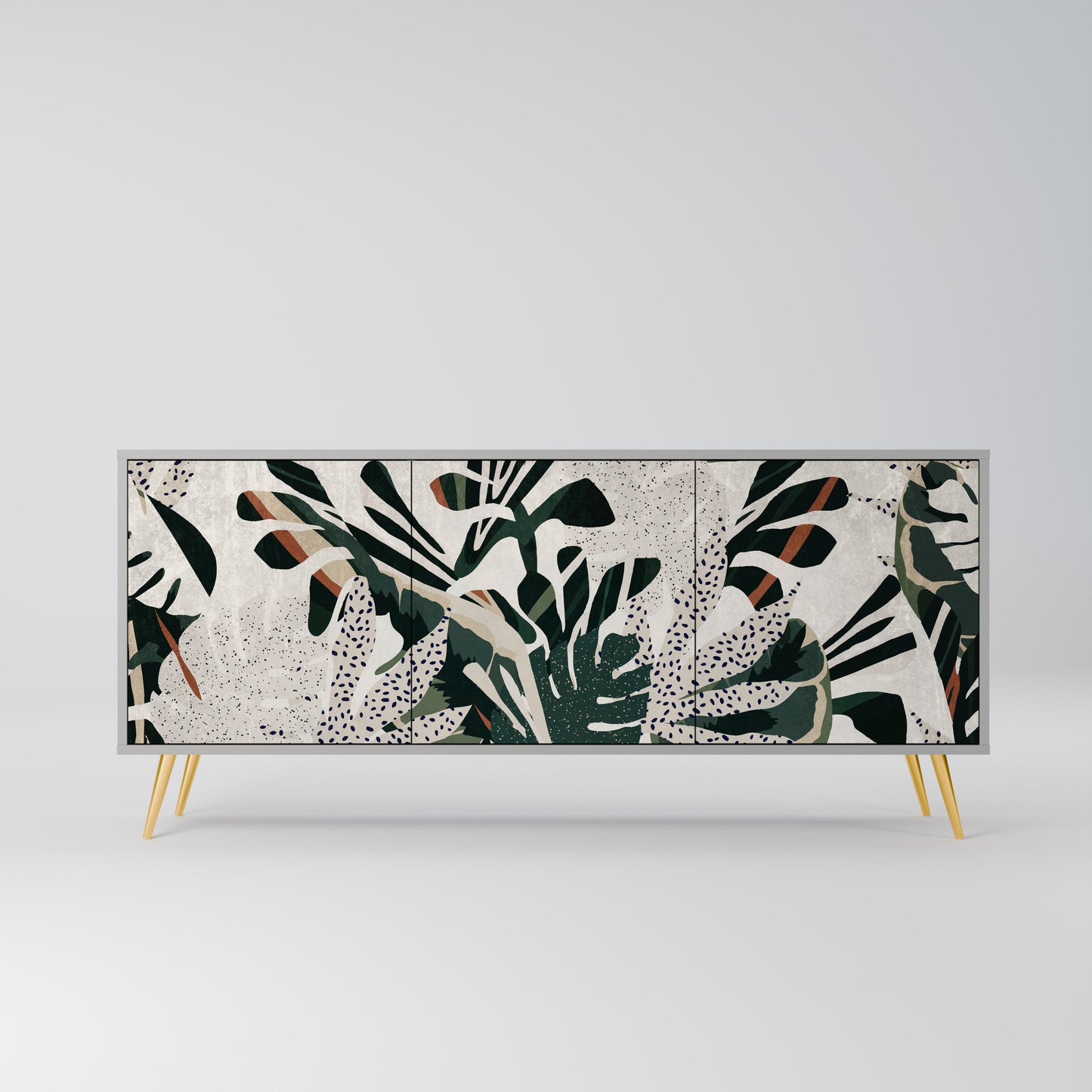 VERDURE FORMATION 3-Door Sideboard in Grey Finish