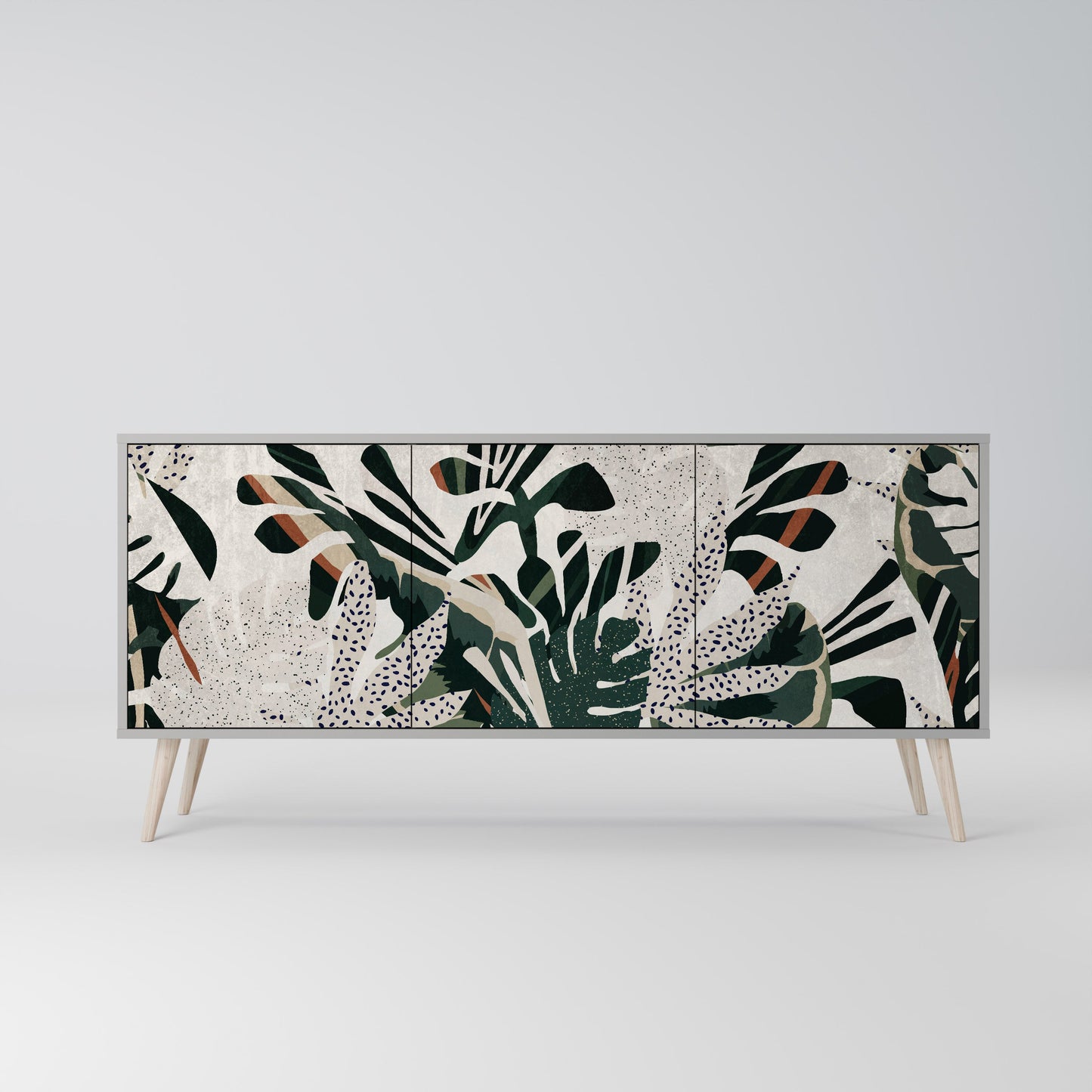VERDURE FORMATION 3-Door Sideboard in Grey Finish