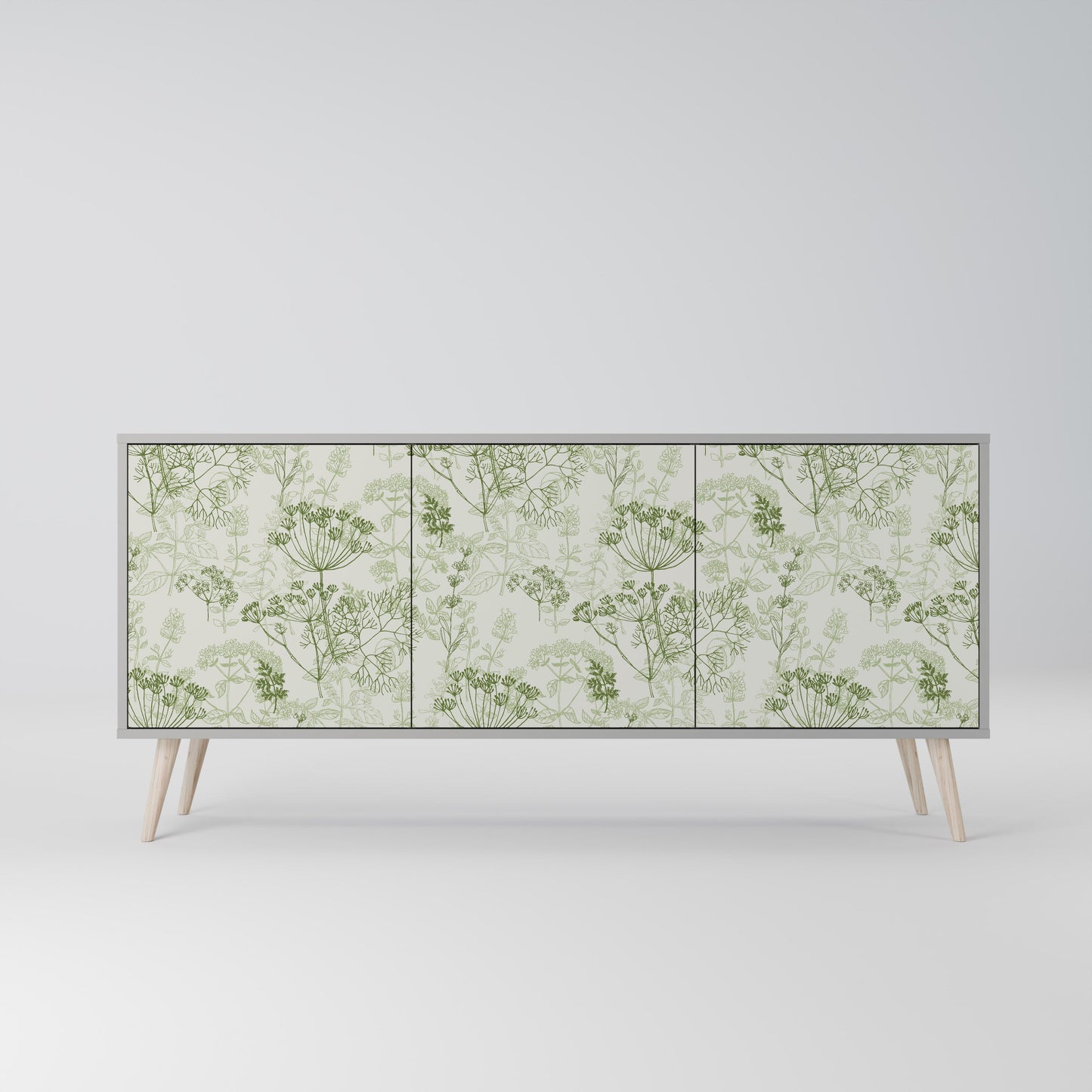FENNEL BALDACHIN 3-Door Sideboard in Grey Finish