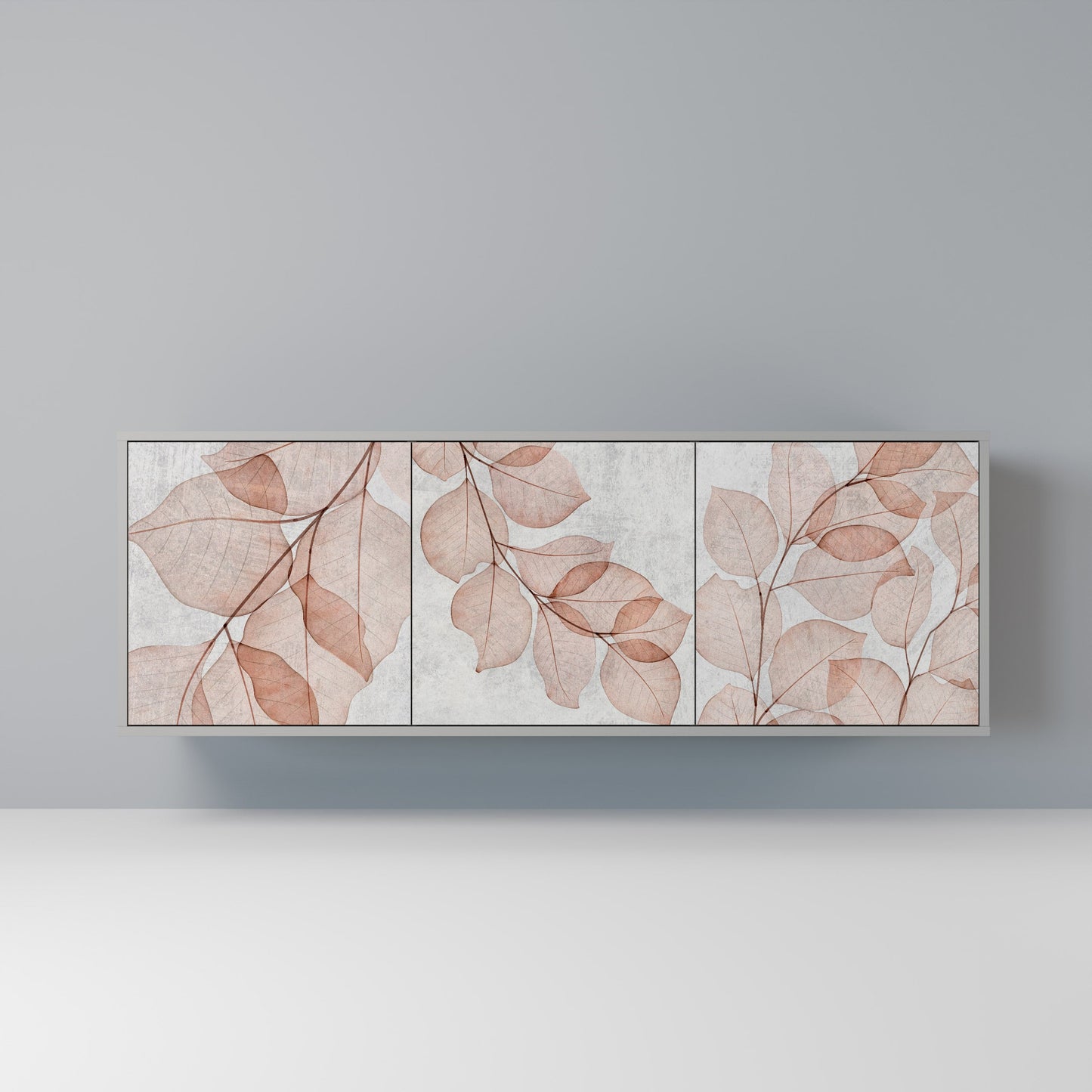 Credenza AUTUMN FRAGILITÀ a 3 ante in finitura grigia