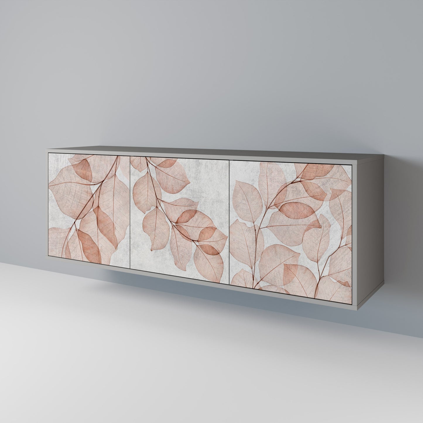 Credenza AUTUMN FRAGILITÀ a 3 ante in finitura grigia