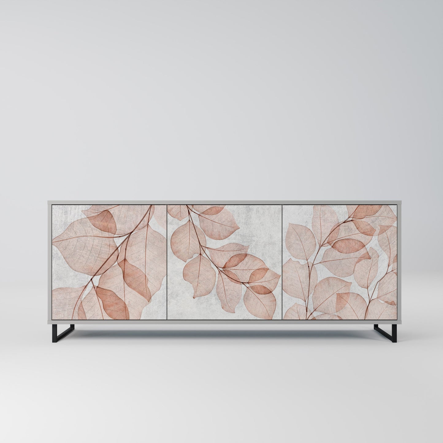 Credenza AUTUMN FRAGILITÀ a 3 ante in finitura grigia