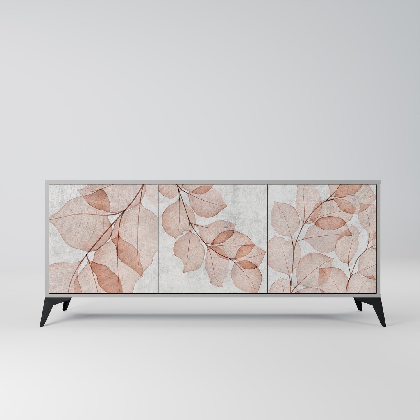 Credenza AUTUMN FRAGILITÀ a 3 ante in finitura grigia