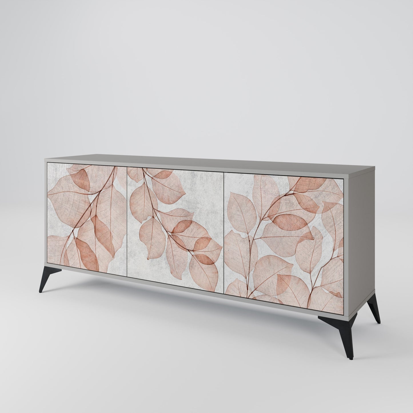 Credenza AUTUMN FRAGILITÀ a 3 ante in finitura grigia