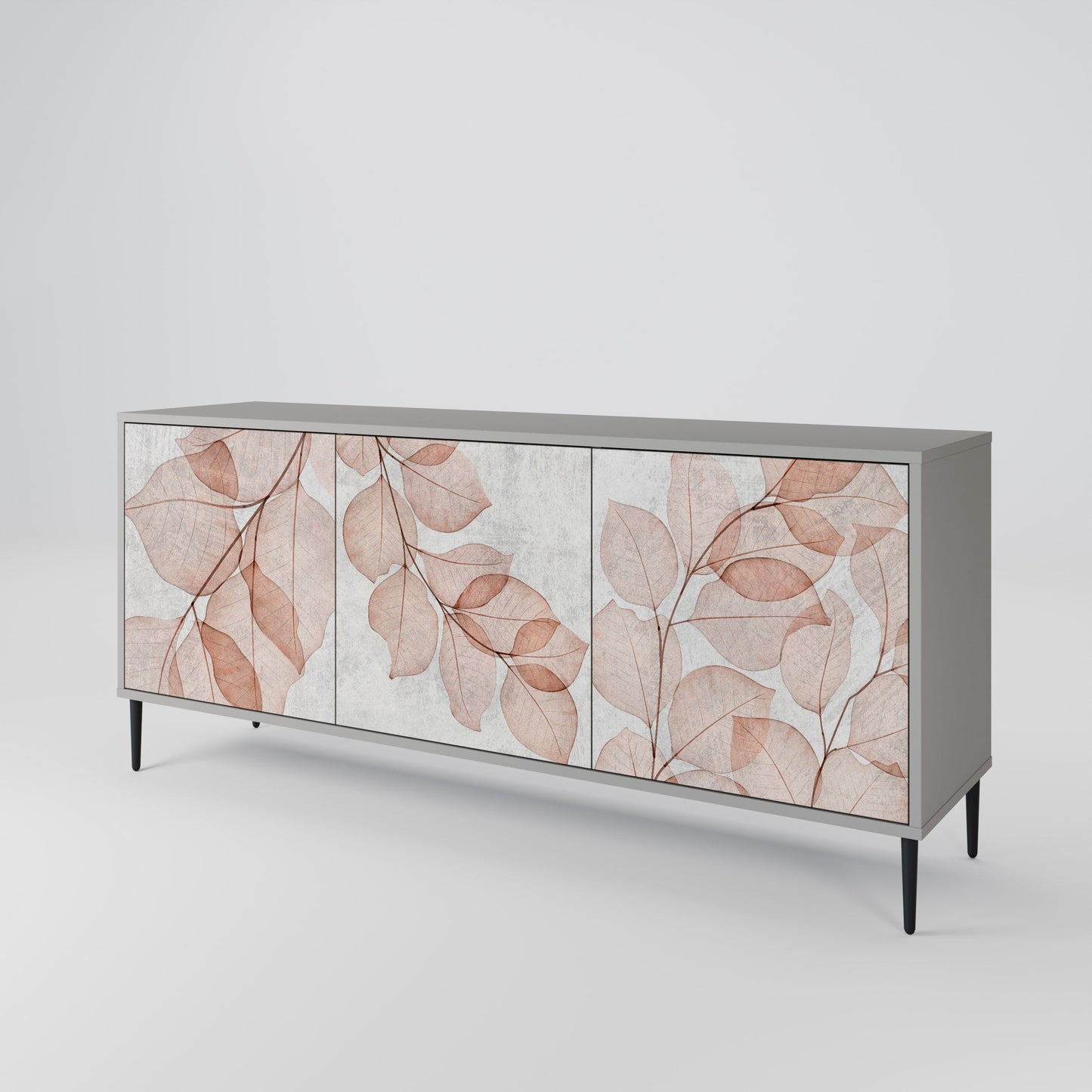 Credenza AUTUMN FRAGILITÀ a 3 ante in finitura grigia