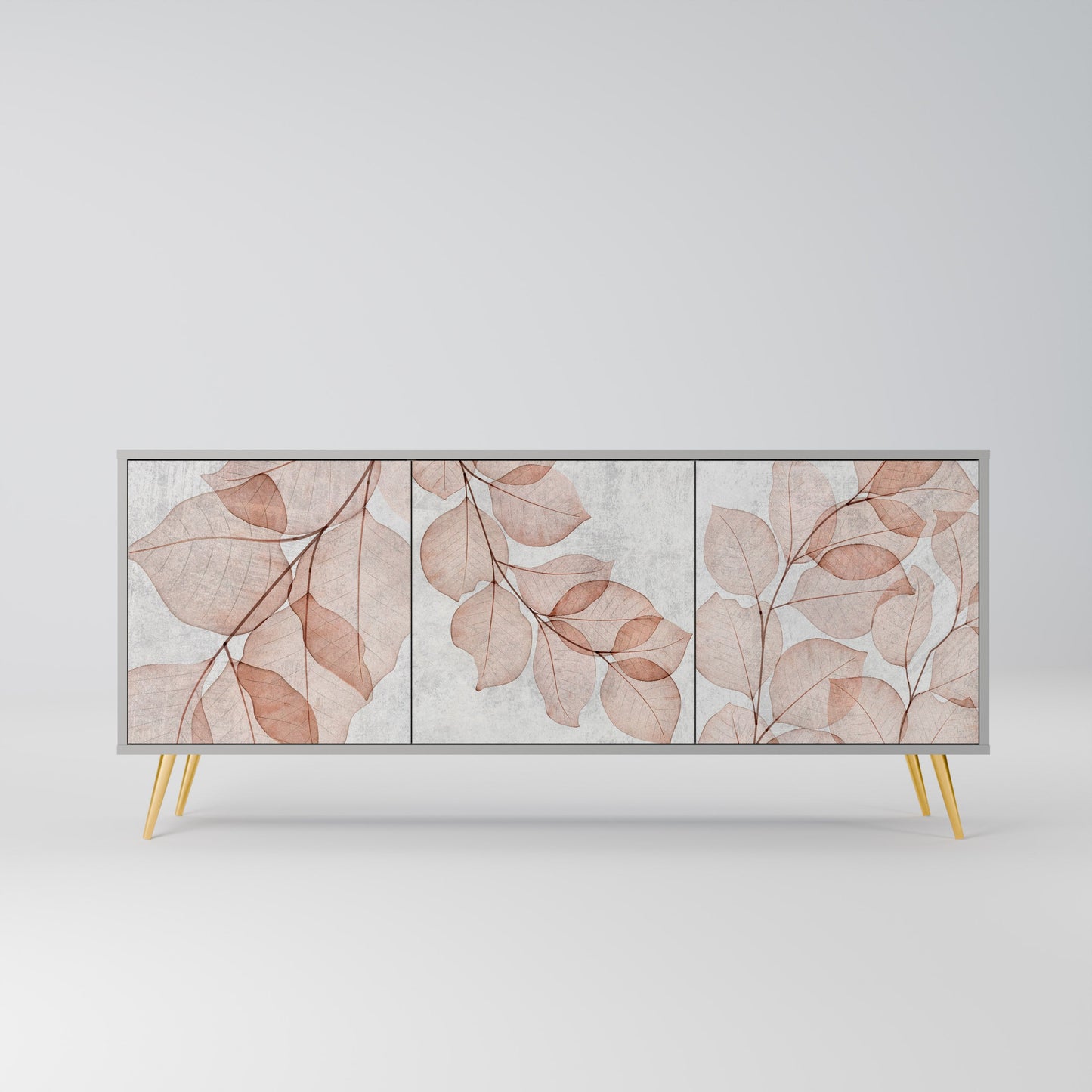 Credenza AUTUMN FRAGILITÀ a 3 ante in finitura grigia