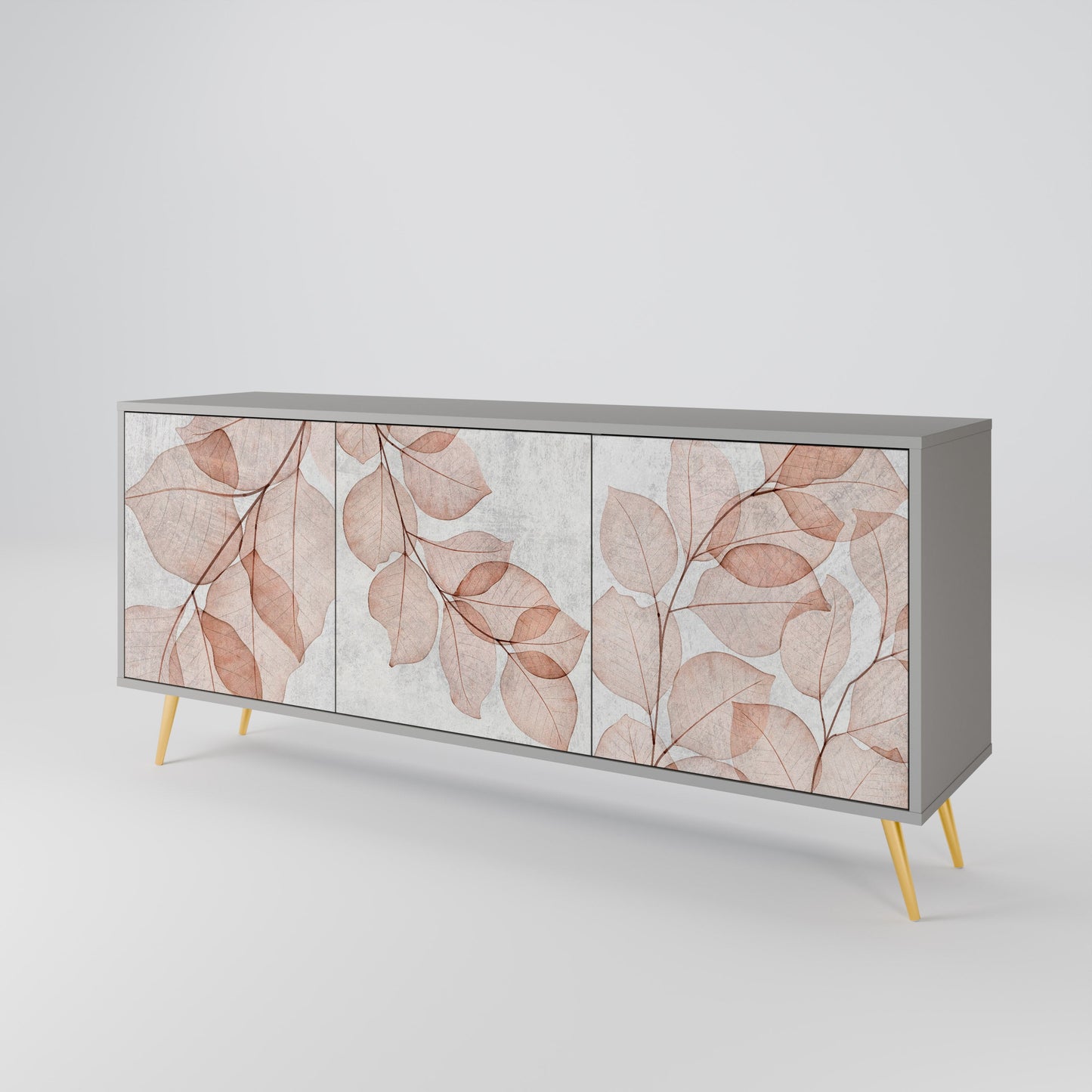 Credenza AUTUMN FRAGILITÀ a 3 ante in finitura grigia