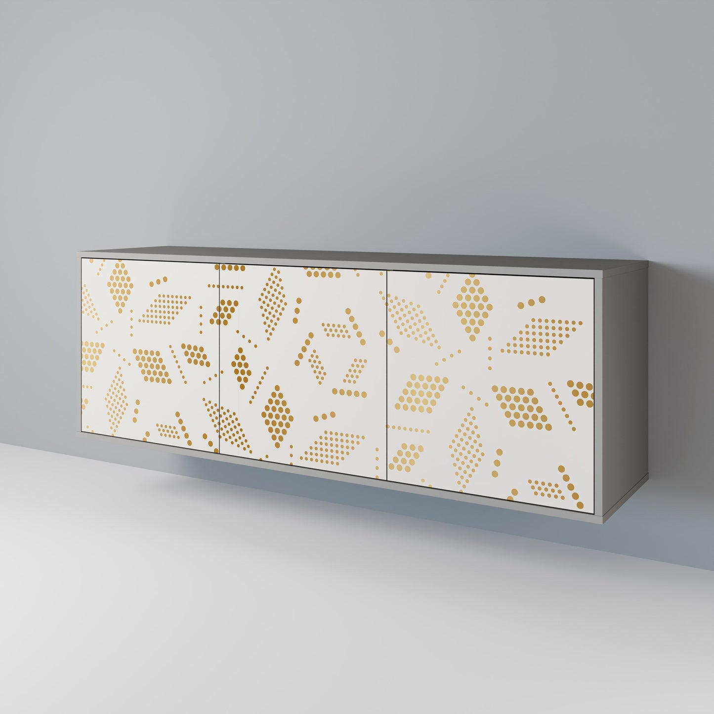 Credenza SPOTTED DAZE a 3 ante in finitura grigia
