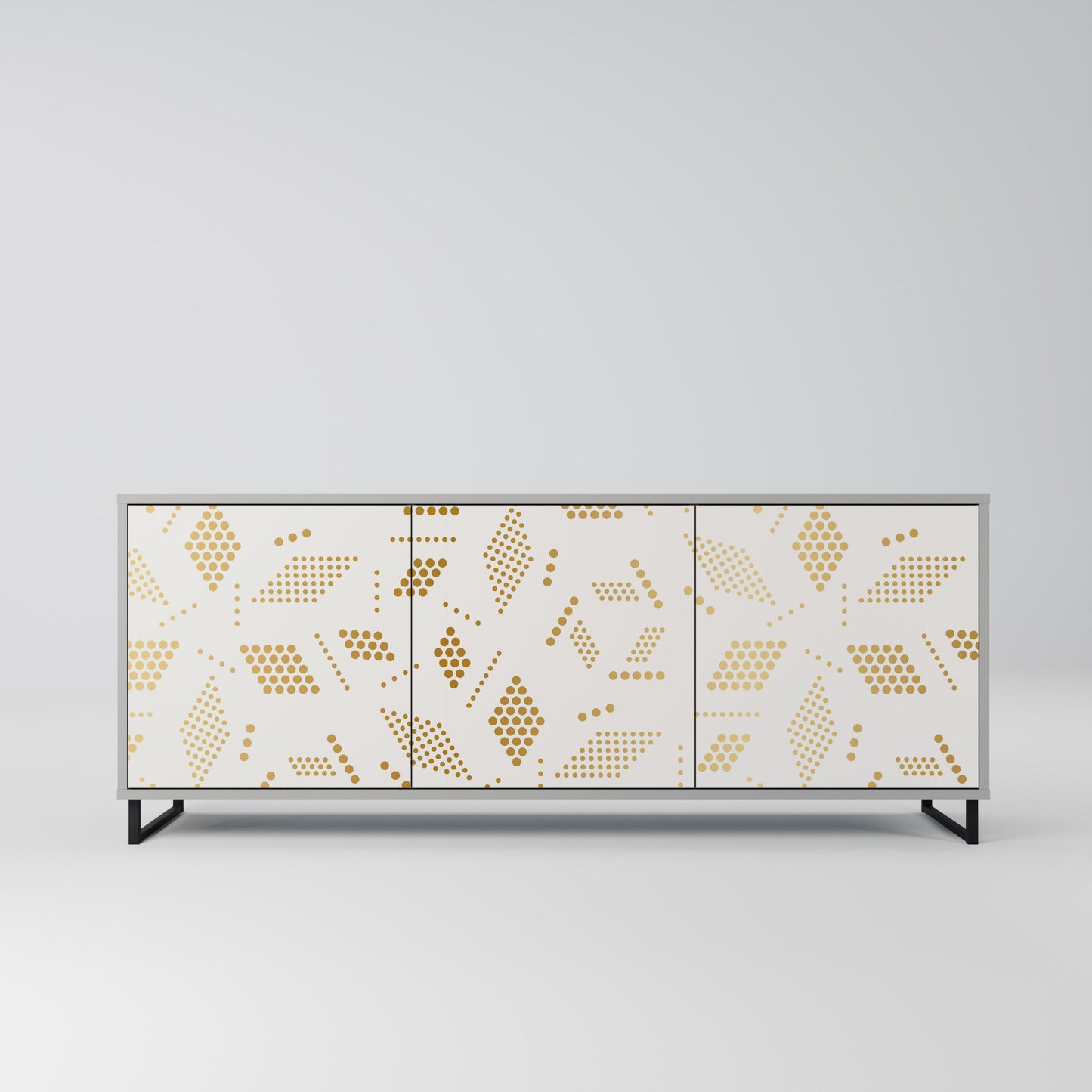 Credenza SPOTTED DAZE a 3 ante in finitura grigia