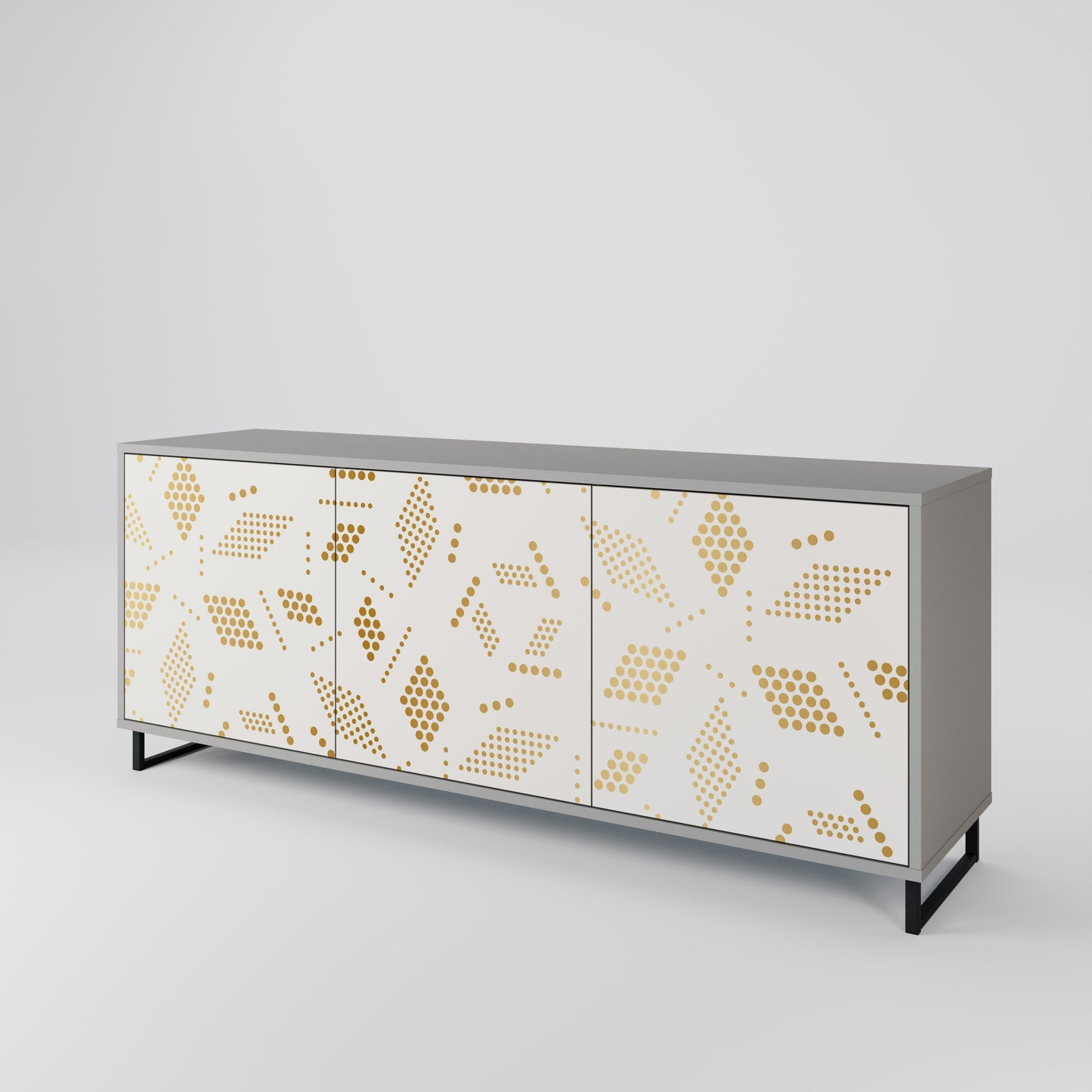 Credenza SPOTTED DAZE a 3 ante in finitura grigia