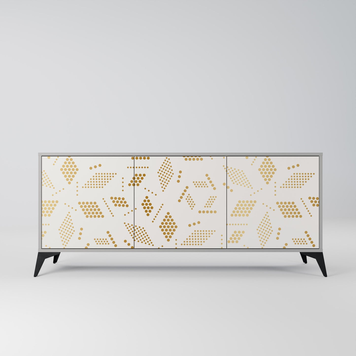 Credenza SPOTTED DAZE a 3 ante in finitura grigia