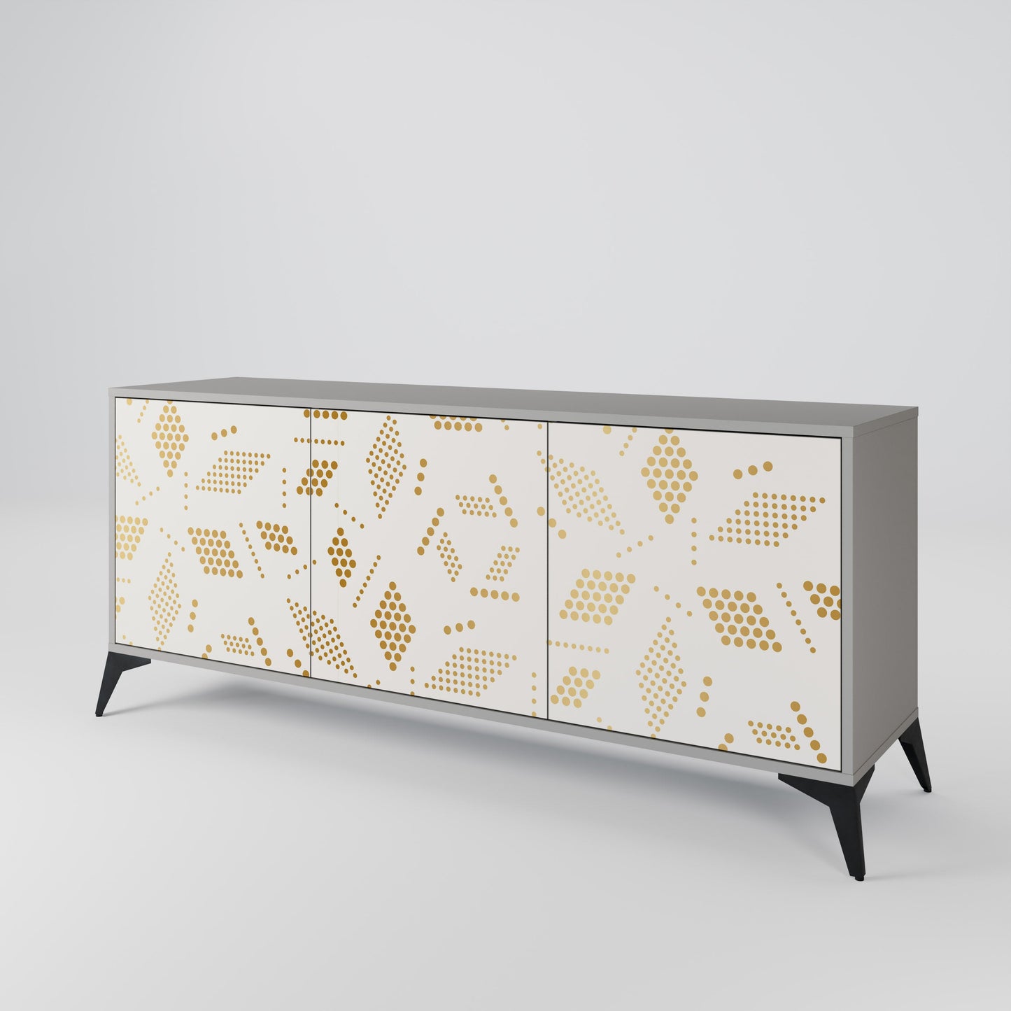 Credenza SPOTTED DAZE a 3 ante in finitura grigia