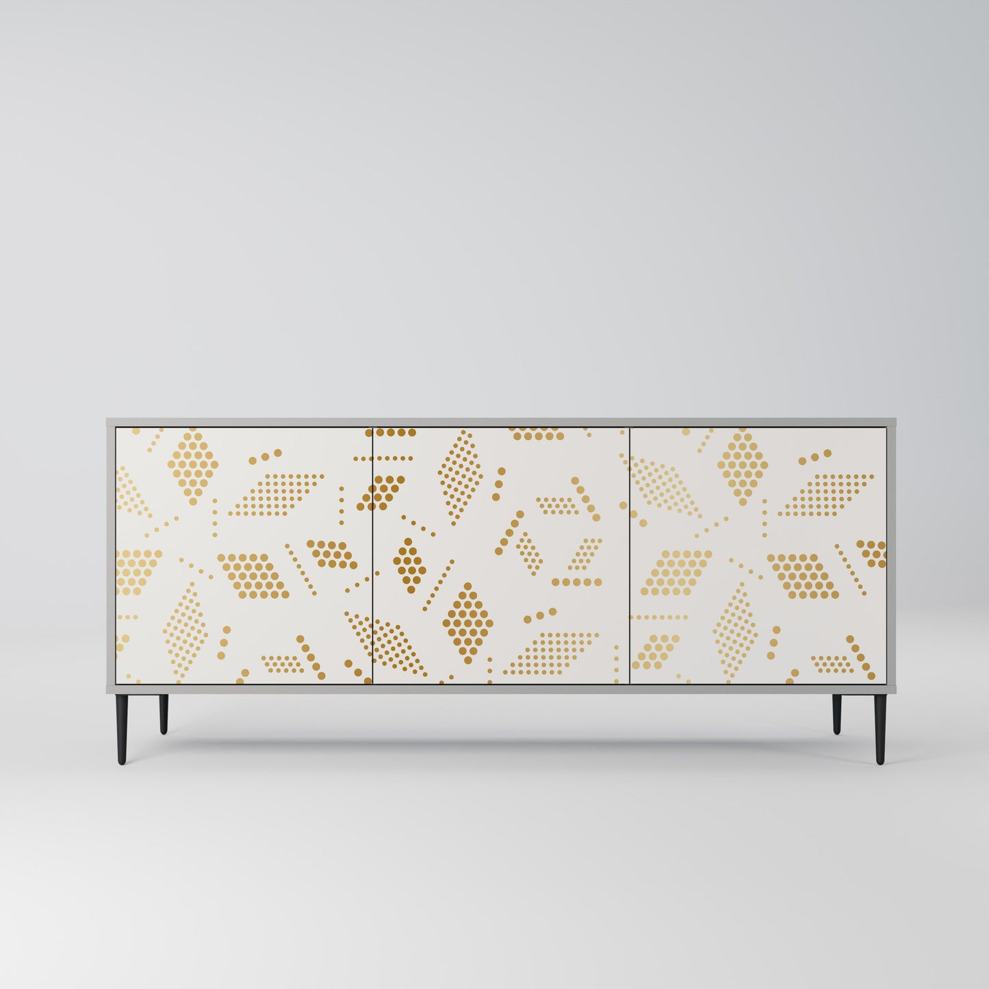 Credenza SPOTTED DAZE a 3 ante in finitura grigia