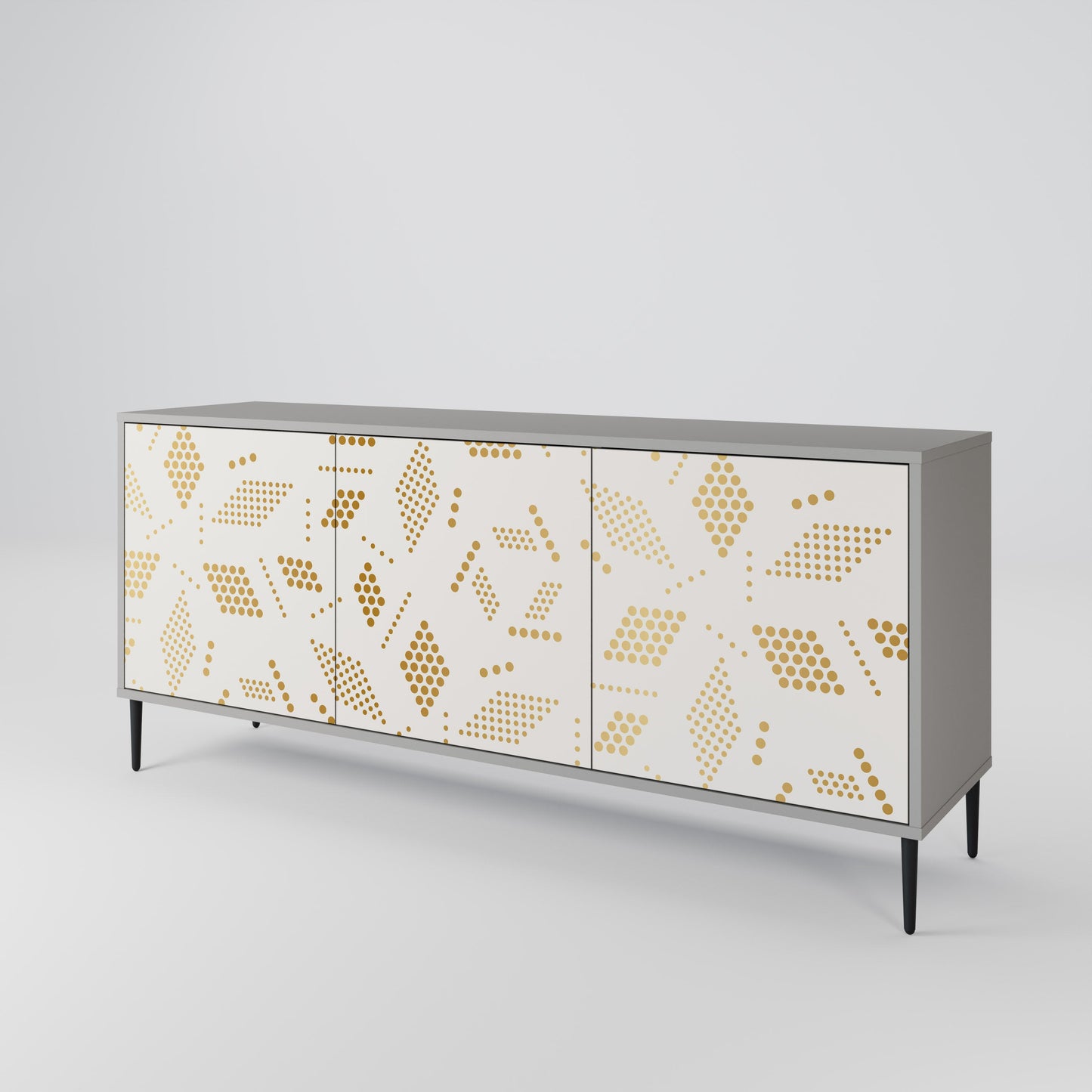 Credenza SPOTTED DAZE a 3 ante in finitura grigia