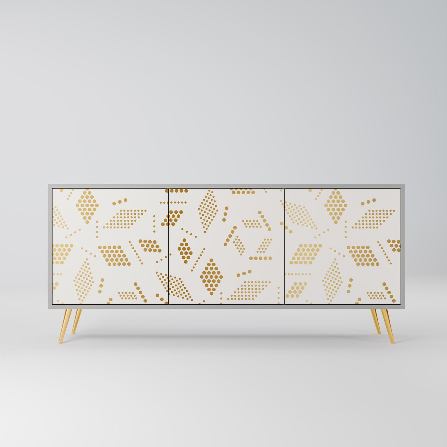 Credenza SPOTTED DAZE a 3 ante in finitura grigia